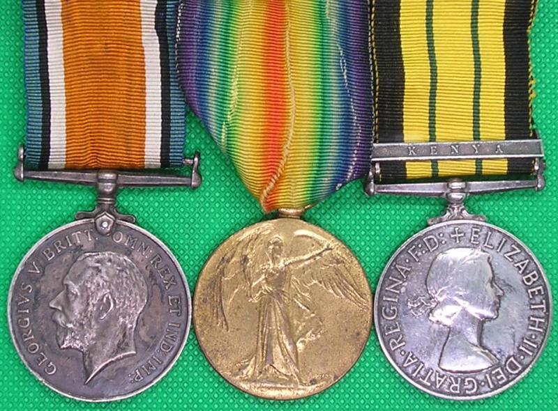 FATHER & SON FAMILY GROUP, WW1 PAIR 2/5th KOYLI DIED 1918 & AGS KENYA, K.O.Y.L.I