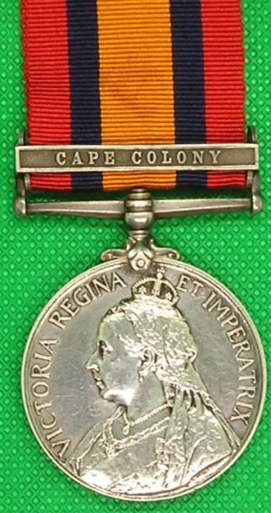 QSA, CAPE COLONY, 1st NORTHUMBERLAND FUSILIERS, INVALIDED TO ENGLAND
