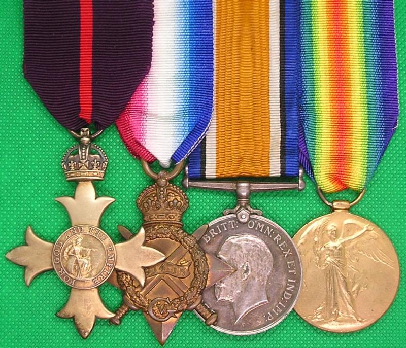 O.B.E & TRIO, R.N.A.S ARMOURED CARS & AIRSHIP PILOT FROM REDCAR