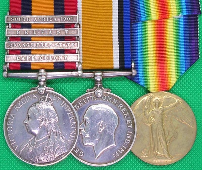 QSA & WW1 PAIR, 6th INNISKILLING DRAGOON GUARDS OFFICER, SEVERELY WOUNDED BOER WAR & AUTHOR OF THE REGIMENTAL HISTORY