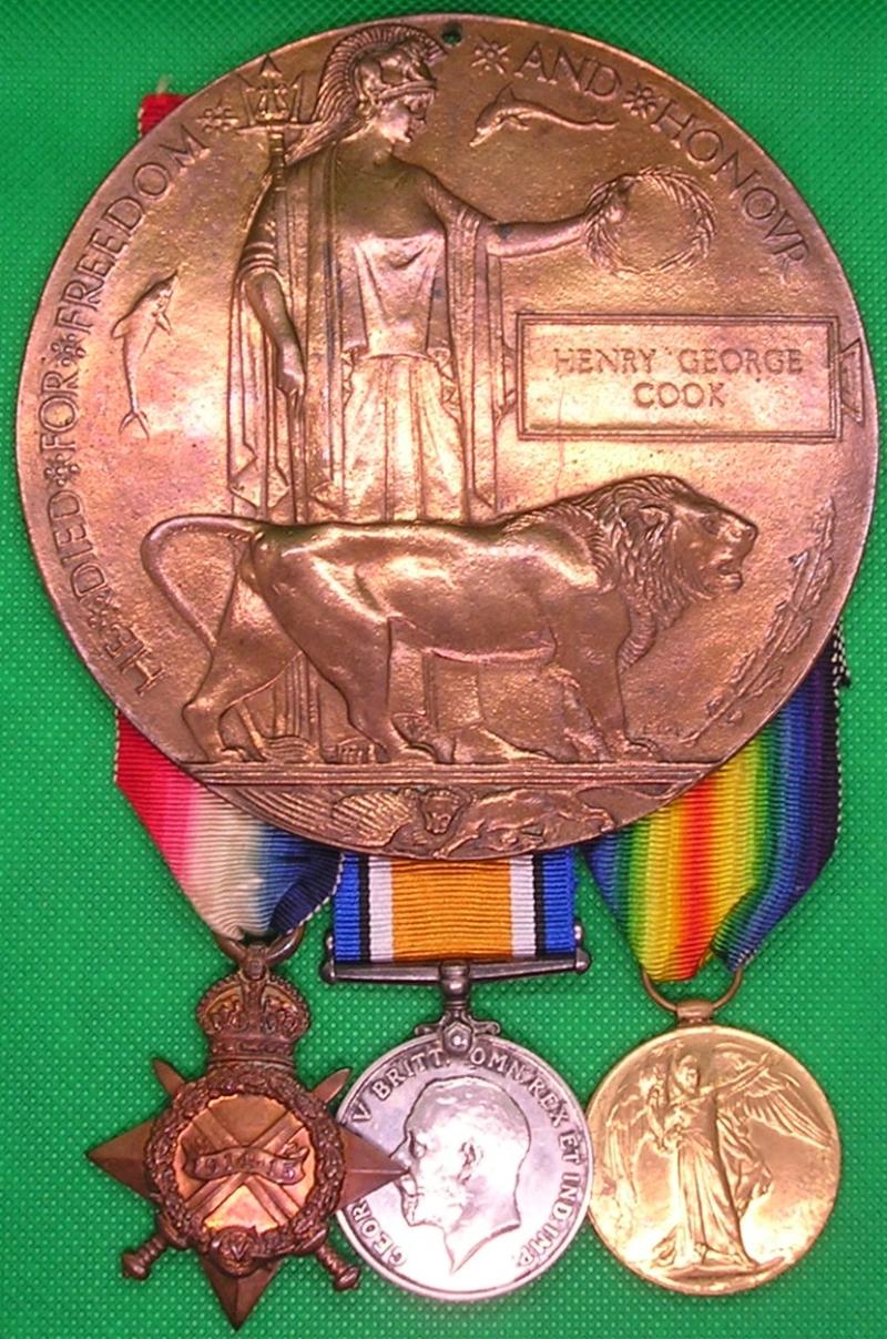 WW1 1914-15 TRIO & MEMORIAL PLAQUE, 1st WELLINGTON REGT N.Z.E.F, K.I.A F&F 7-6-1917