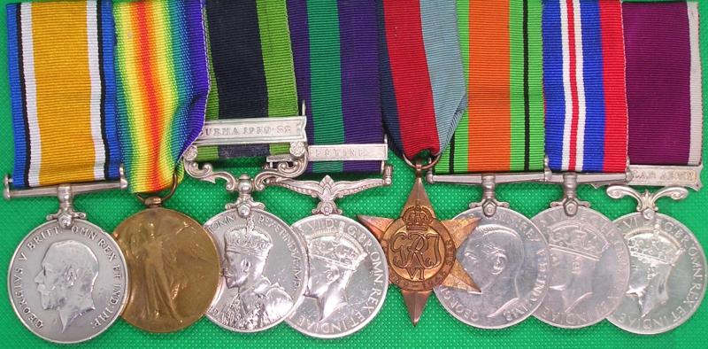 WW1 & WW2 LONG SERVICE GROUP WITH IGS BURMA 1930-32 & GSM PALESTINE, 7th LONDON REGT & THE BUFFS, P.O.W 1916