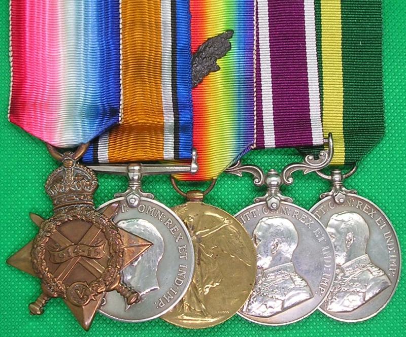 WW1 1914-15 TRIO, MSM & TFEM, 55th DIVISIONAL TRAIN A.S.C, FROM BRIGHTON, M.I.D 1915