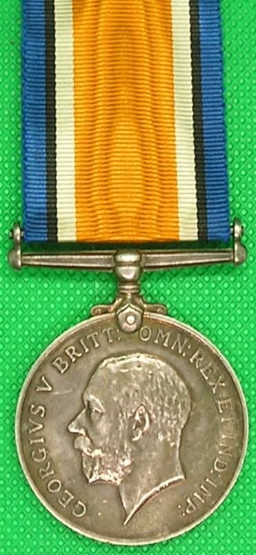 WW1 BRITISH WAR MEDAL, 1/5th NORTH STAFF REGT, K.I.A F&F 1-7-1917, FROM NEWCASTLE STAFFS