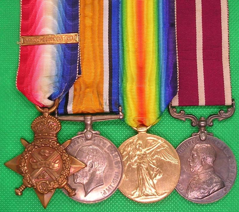 WW1 1914 MONS STAR TRIO & GVR IMMEDIATE M.S.M, 8th ROYAL SCOTS FROM TRANENT