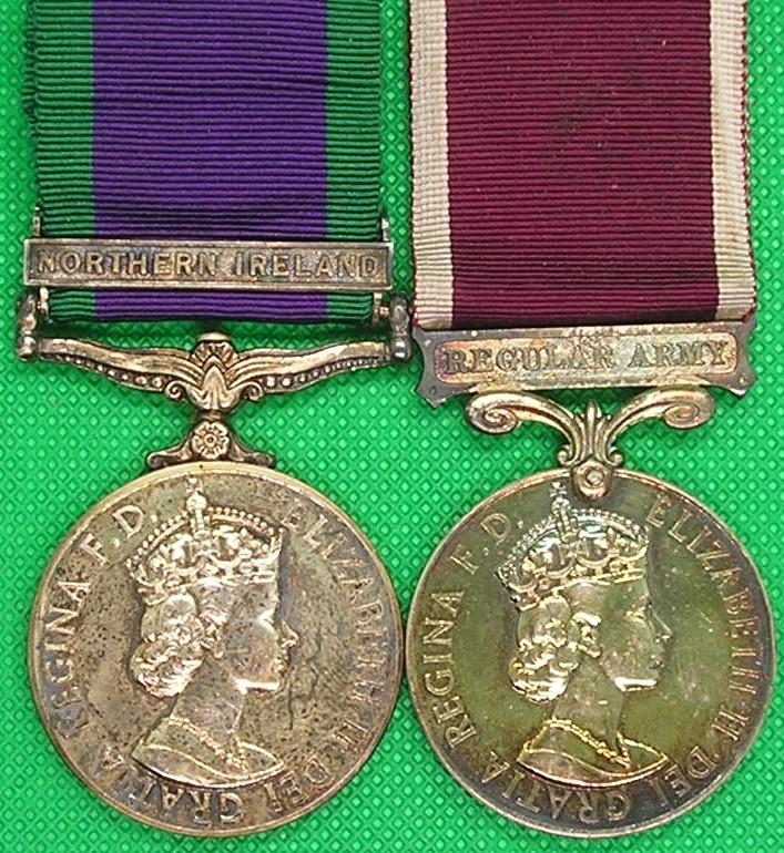 GSM NORTHERN IRELAND & REGULAR ARMY LS&GC, ROYAL CORPS OF TRANSPORT