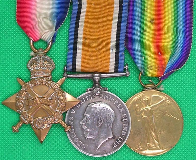 WW1 1914-15 TRIO, 2nd NORTHUMBERLAND FUSILIERS