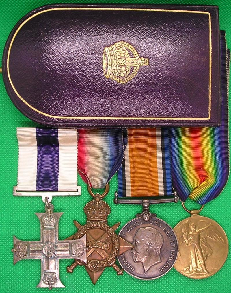 WW1 MILITARY CROSS (MC) & 1914-15 TRIO, 10th WEST RIDING REGIMENT, FOR SERVICES IN ITALY, WITH A GOOD CITATION, FROM CASTLEFORD