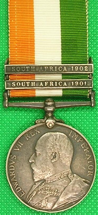 KINGS SOUTH AFRICA MEDAL, N.STAFFORDSHIRE.REGT