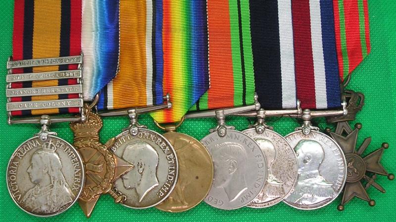 BOER WAR & WW1 RN GOOD SHOOTING MEDAL & CROIX-DE-GUERRE GROUP, R.MARINE ARTILLERY & GLOUC.R
