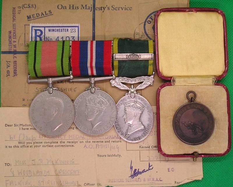 WW2 FEMALE RECIPIENTS A.T.S EFFICIENCY MEDAL & BAR GROUP, WITH ORIGINAL DOCUMENTS