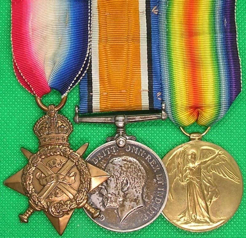WW1 1914 STAR TRIO, OFFICER 9th & 1st HIGHLAND.L.I, FROM BARRHEAD
