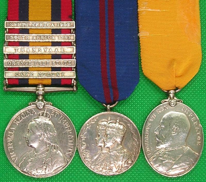 QSA, 1911 CORONATION & IMPERIAL YEOMANRY LONG SERVICE, NORTHUMBERLAND HUSSARS YEOMANRY