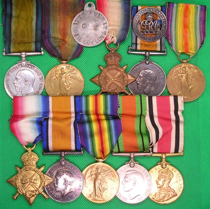 WW1 FAMILY GROUP TO THREE BROTHERS, 15th LONDON REGIMENT & AUSTRALIAN INFANTRY OFFICER, K.I.A F&F 1916