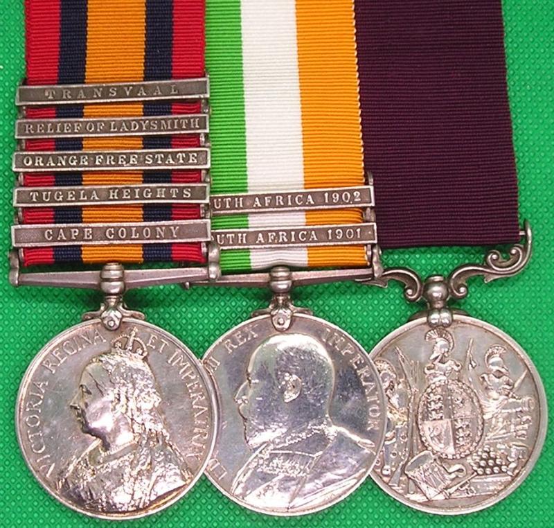 QSA, KSA & VICTORIAN LS&GC, 1st BORDER REGIMENT