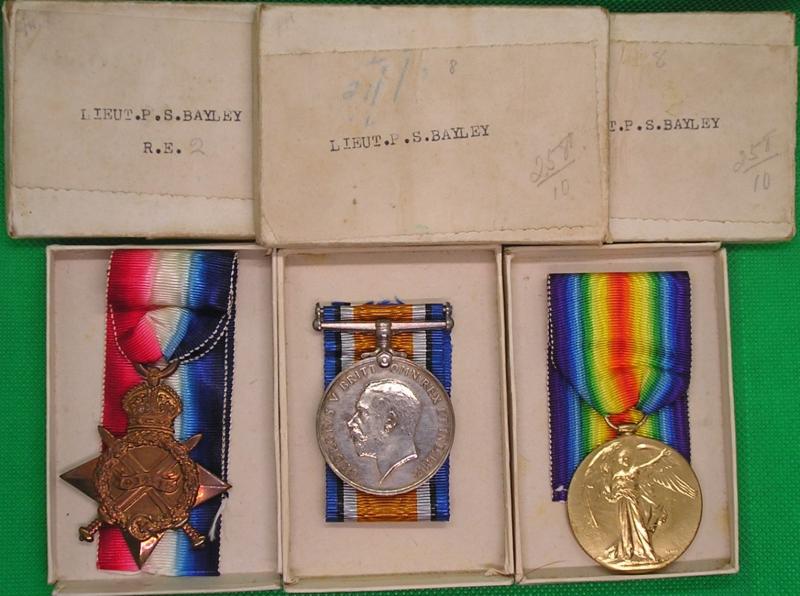 MINT BOXED 1914-15 TRIO, ROYAL ENGINEERS OFFICER, SERVED EGYPT