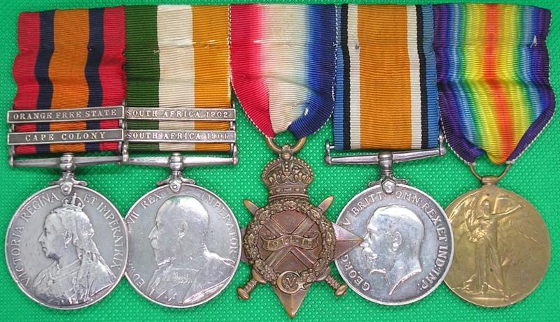 QSA, KSA & 1914-15 TRIO, 1st GLOUCESTER REGIMENT