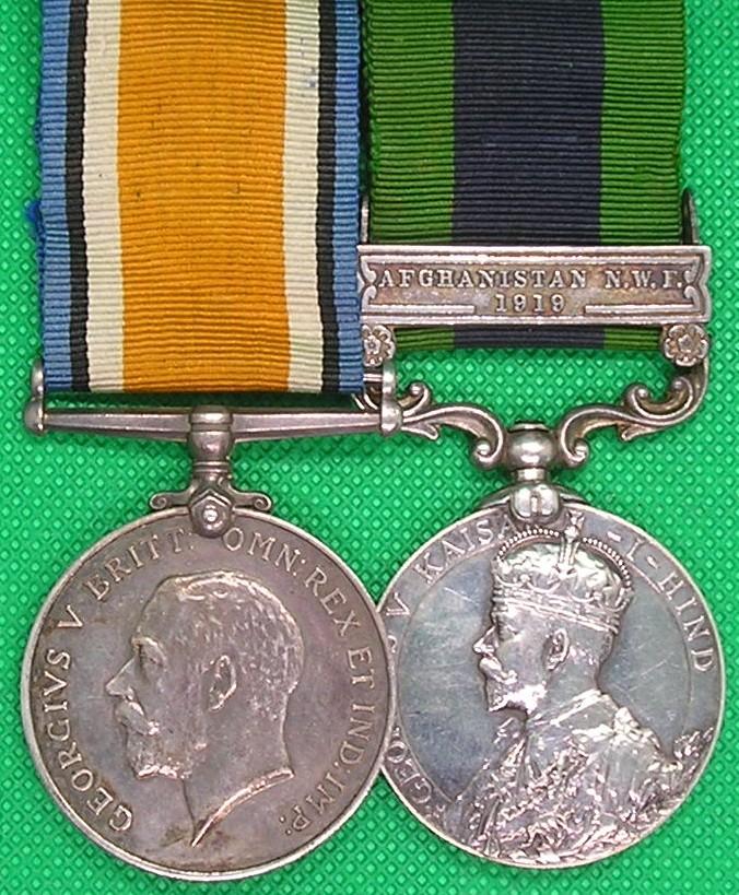 WW1 BRITISH WAR MEDAL & IGS AFGHANISTAN NWF 1919, 4/7th BDE, R.F.A, FROM FARNHAM