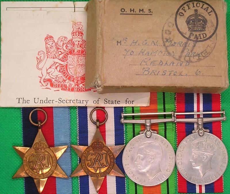 MINT BOXED WW2 GROUP, 22nd ARMOURED BRIGADE R.A.C, SERVED N.W.EUROPE, FROM BRISTOL