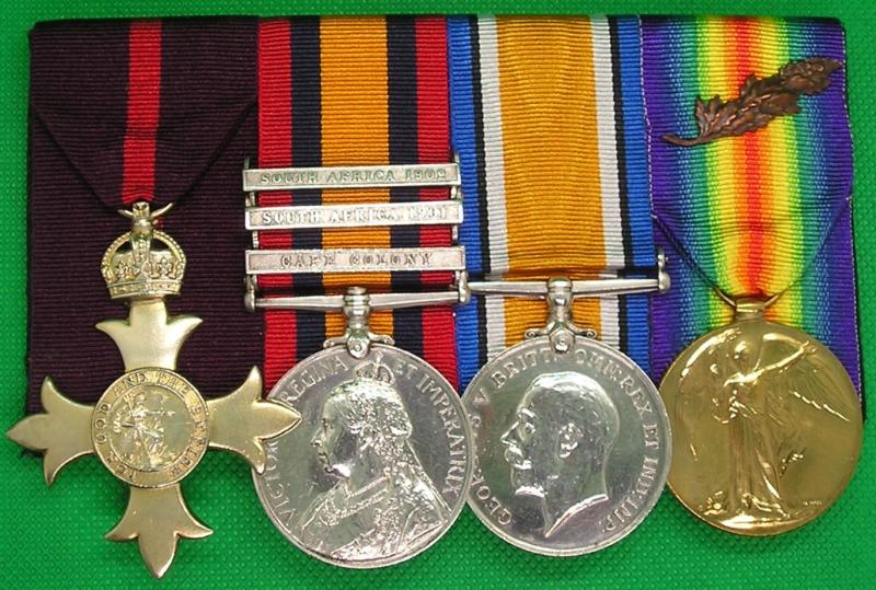 BOER WAR & WW1 O.B.E & DOUBLE SALONICA & EGYPT M.I.D GROUP, ARMY PAY DEPARTMENT OFFICER