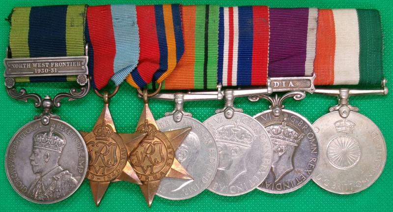 WW2 GROUP WITH IGS NWF 1930-31, INDIA LS&GC & INDEPENDENCE MEDALS, R.ARTILLERY & INDIAN ARMY OFFICER