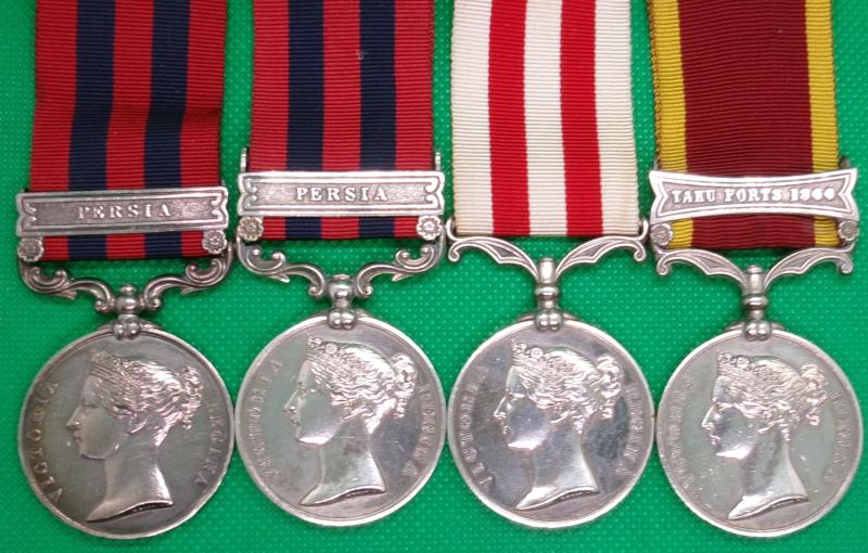 DOUBLE ISSUE IGS PERSIA, INDIAN MUTINY & CHINA TAKU FORTS, 64th & 31st REGIMENTS