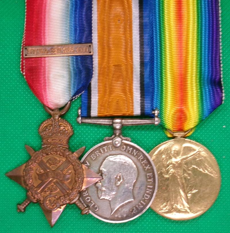 WW1 1914 MONS STAR & BAR TRIO, 2nd ROYAL SCOTS, K.I.A F&F 15-10-1914, FROM EDINBURGH