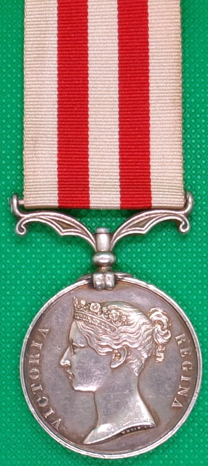 NO BAR INDIAN MUTINY, 64th REGT / N.STAFF.REG, DIED INDIA 1857