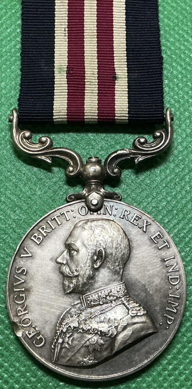 GVR 1st TYPE WW1 MILITARY MEDAL, 8th NORTH STAFFORDSHIRE REGIMENT, FROM SOUTH LINCOLN