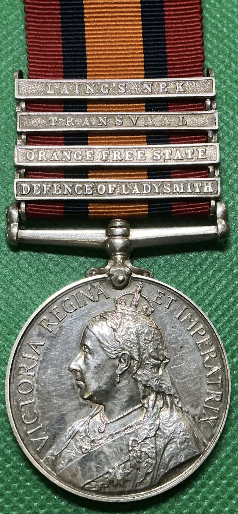 4 BAR QSA, DEFENCE OF LADYSMITH, 19th HUSSARS, K.I.A GRAS KOP 22-7-1901