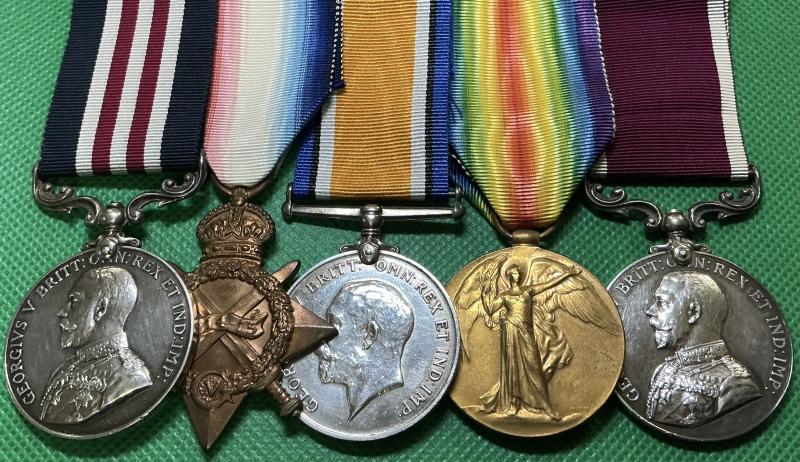 WW1 MILITARY MEDAL, 1914-15 TRIO & GVR LS&GC, 2nd NORTH STAFFORDSHIRE REGIMENT, FOR SERVICE IN MESOPOTAMIA, FROM WOODVILLE, DERBYSHIRE