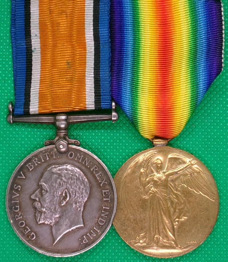 WW1 PAIR, TANK CORPS, PRISONER OF WAR 1918, FROM PORTOBELLO, EDINBURGH