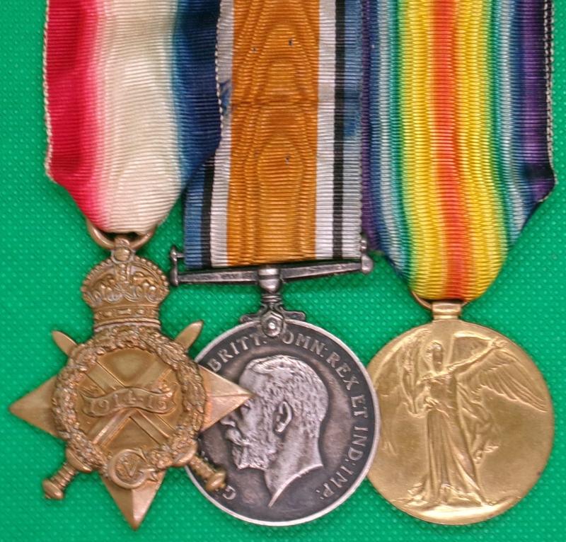 WW1 1914-15 TRIO, 1/7th BLACK WATCH