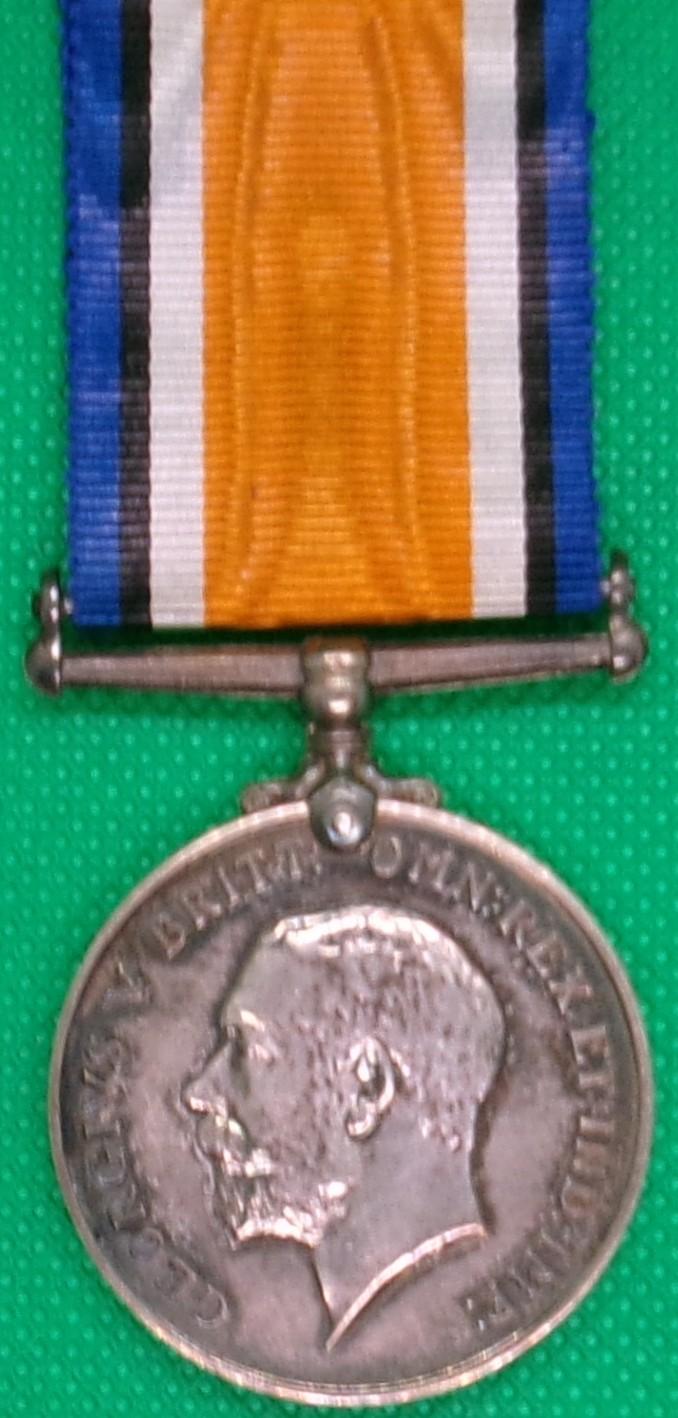 WW1 BRITISH WAR MEDAL, 8th DURHAM.L.I, PRISONER OF WAR 1918, FROM BLACKHALL COLLIERY