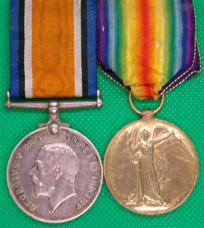 WW1 PAIR, 45th ROYAL FUSILIERS, SERVED NORTH RUSSIA
