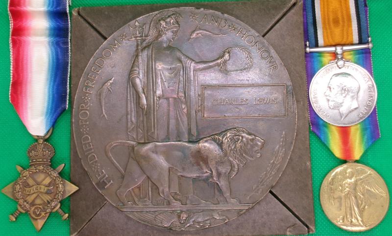 WW1 1914-15 TRIO & MEMORIAL PLAQUE, 16th MANCHESTER PALS OFFICER, KILLED IN ACTION F&F 21-3-1918, MANCHESTER HILL VC ACTION