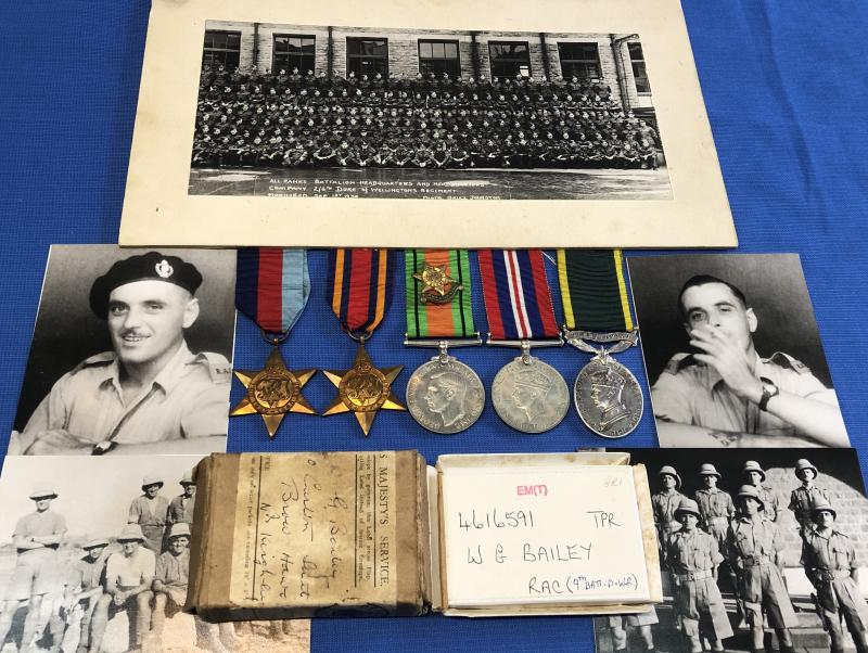 WW2 BURMA STAR TERRITORIAL GROUP, 2/6th & 9th D.W.R & R.A.C, FROM HAWORTH, WITH BOXES OF ISSUE & PHOTOGRAPHS