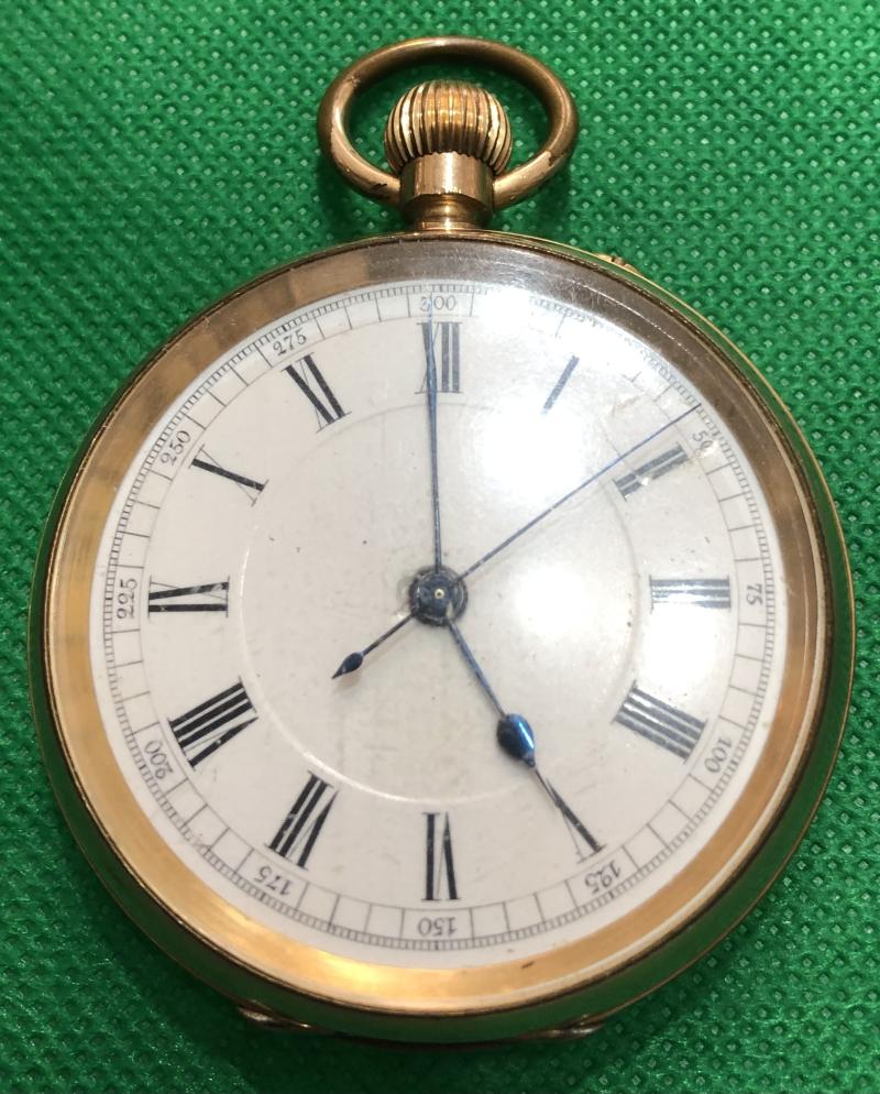 WW1 PRESENTATION POCKET WATCH FROM THE CITY OF LEEDS TO GEORGE SANDERS VC.MC, LEEDS RIFLES