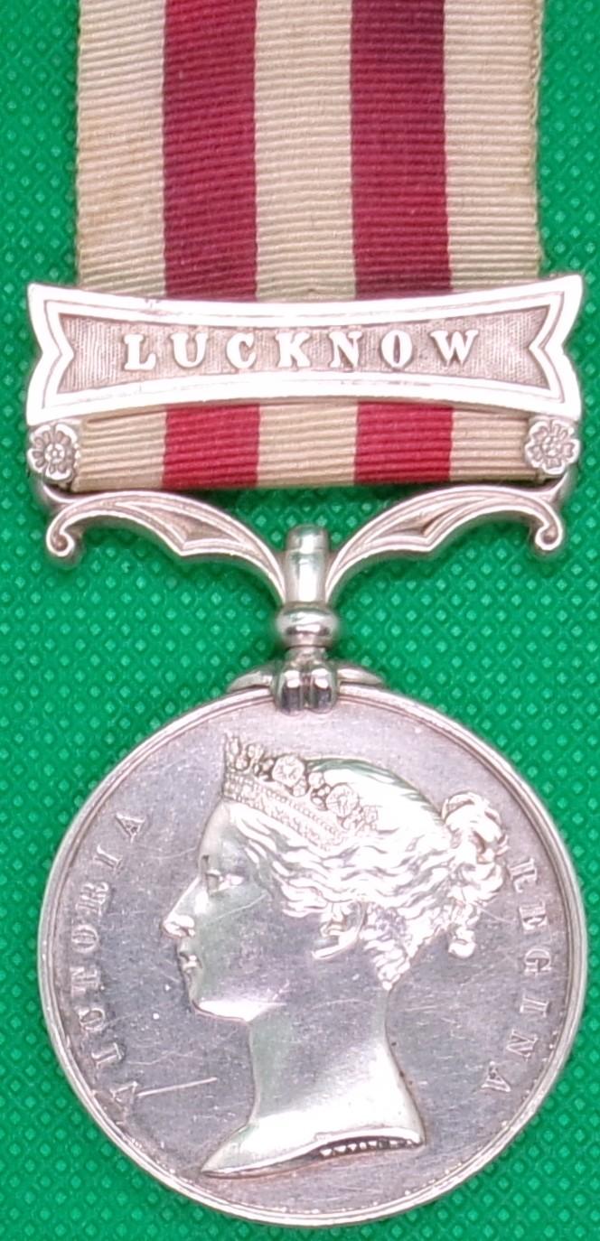 INDIAN MUTINY, LUCKNOW, 38th REGIMENT / S.STAFFORDSHIRE REGT, DIED INDIA 10-5-1858
