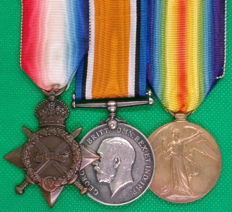 WW1 1914-15 TRIO, 4/5th BLACK WATCH, KILLED IN ACTION F&F 3-9-1916, FROM DUNDEE