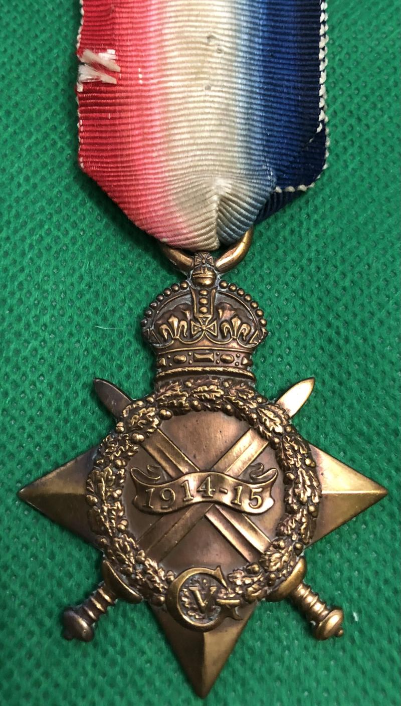 WW1 1914-15 STAR, 7th LONDON REGIMENT, KILLED IN ACTION F&F 13-2-1916, FROM WEST KENSINGTON